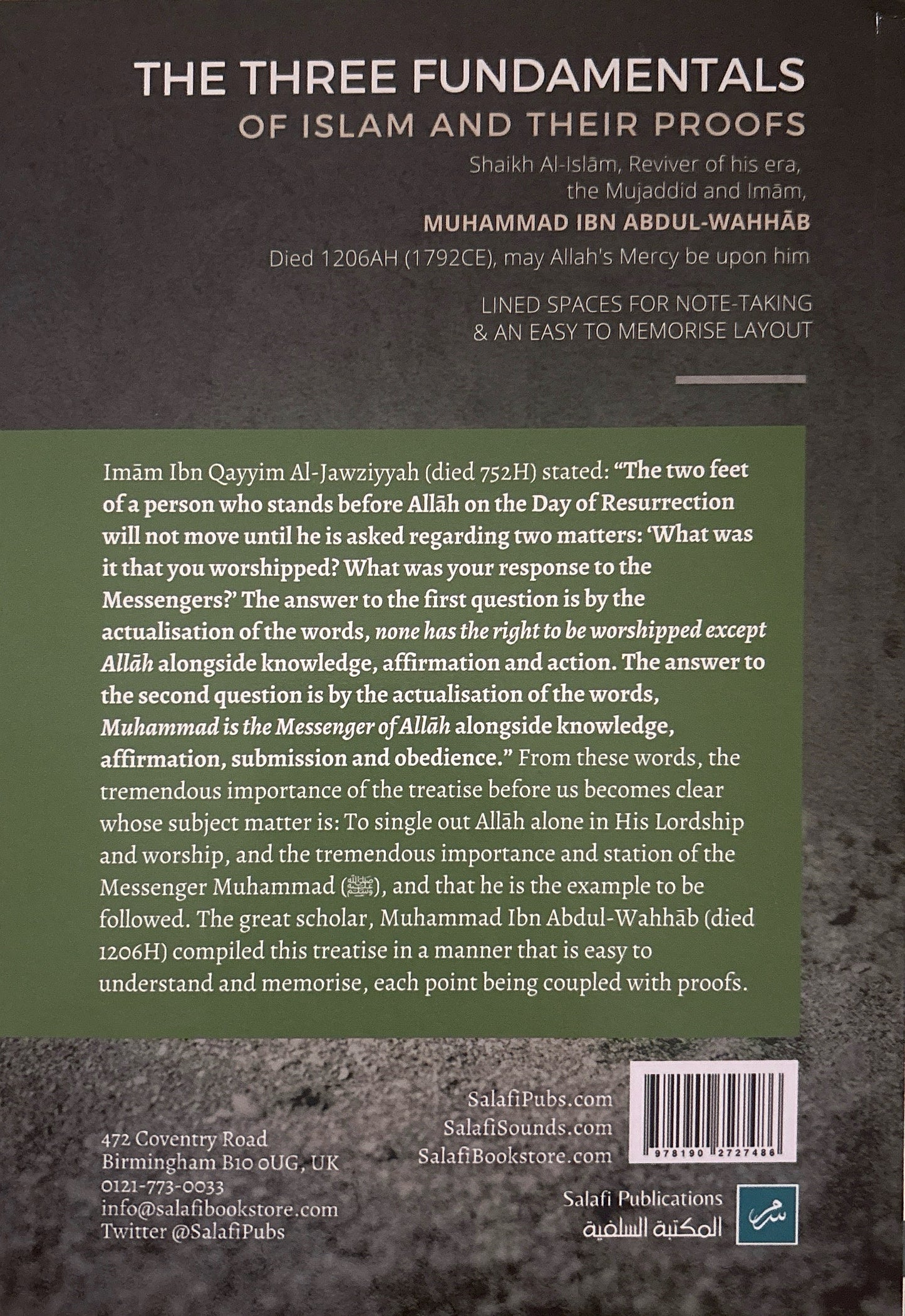 The Three Fundamental Principles Of Islam And Their Proofs |Study Guide