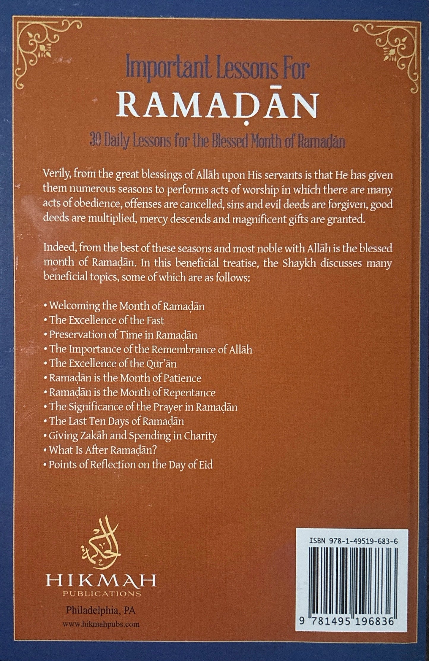 Important Lessons for Ramadān